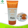 orange plastic container for cosmetic foam tube 110ml